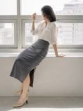  Chân váy nữ  Tucked Long Skirt  B3-001 