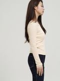  Áo thun nữ  Lace Ribbed Top  A3-038 