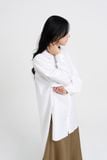  Áo sơmi nữ  White Long Shirt  A2-026 