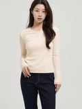  Áo thun nữ  Lace Ribbed Top  A3-038 
