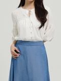  Áo kiểu nữ  Ribbon Puff Blouse  A1-039 