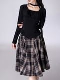  Chân váy nữ  Checkered Skirt  B3-028 