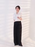  Quần dài nữ  Tucked Straight Black  B1-030 