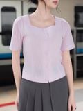  Áo kiểu nữ  Pink Striped Top  NAR-A048 