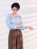  Quần dài nữ  Tucked Straight Brown  B1-030 