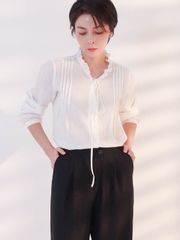  Áo kiểu Ruffle Ribbon A1-033 