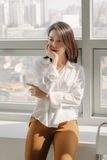Áo sơmi nữ  Tole Shirt White  A2-002WT
