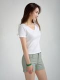  Áo thun nữ  Ribbed V  neck  A3-010 