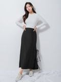  Chân váy nữ  Ribbon Slit Skirt  NAR-B018 