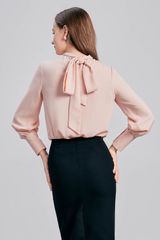  Áo kiểu Back Ribbon Blouse A1-034 