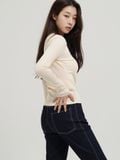  Áo thun nữ  Lace Ribbed Top  A3-038 