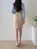  Chân váy nữ  Cotton Midi  Pencil Skirt  B3-006 
