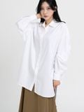  Áo sơmi nữ  White Long Shirt  A2-026 