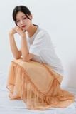  Chân váy nữ  Ribbon Skirt    Yellow  NAR-B056YL-F 