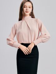  Áo kiểu Back Ribbon Blouse A1-034 