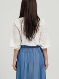  Áo kiểu nữ  Ribbon Puff Blouse  A1-039 