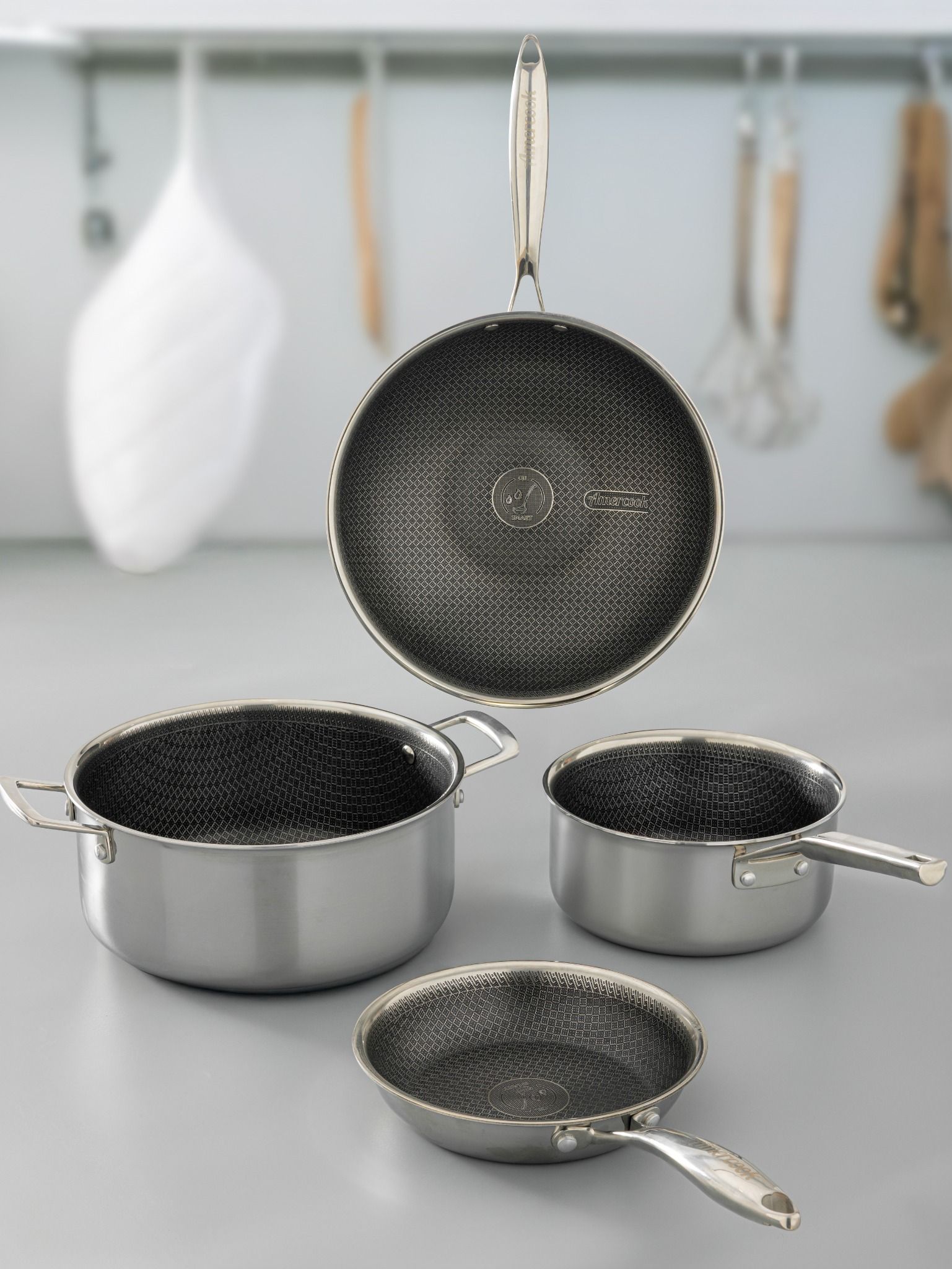 Chảo Inox chống dính tổ ong Aristo 24cm (chảo rán)– Amercook