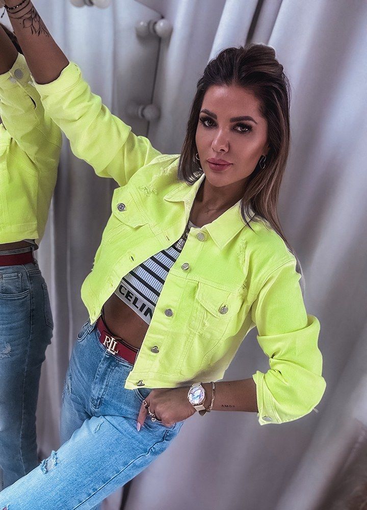 Džínová Bunda neon zluta ( 390 x 6ks)