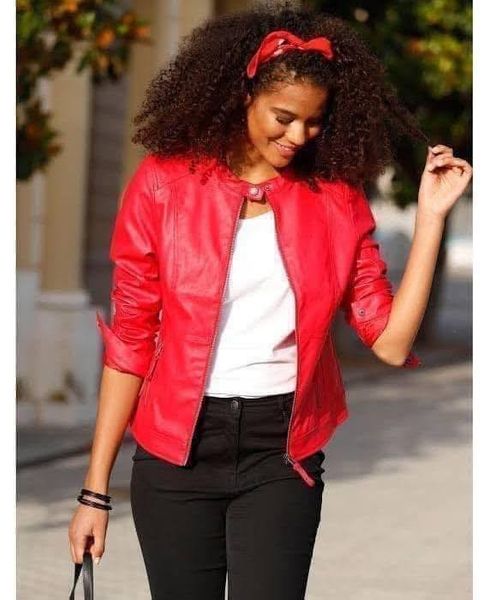  KOŽENÁ BUNDA ČERVENÁ S-XXL ( 420KC 5KS) 