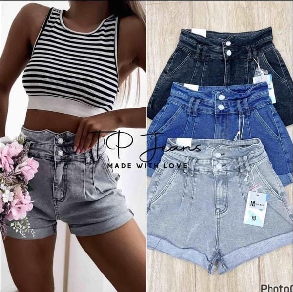  Džínové kraťasy(XS-XL)-(200KCX12KS) 