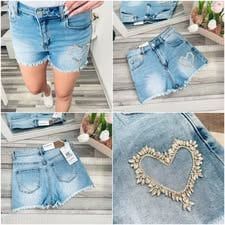  Džínové kraťasy(XS-XL)-200KCX12KS) 