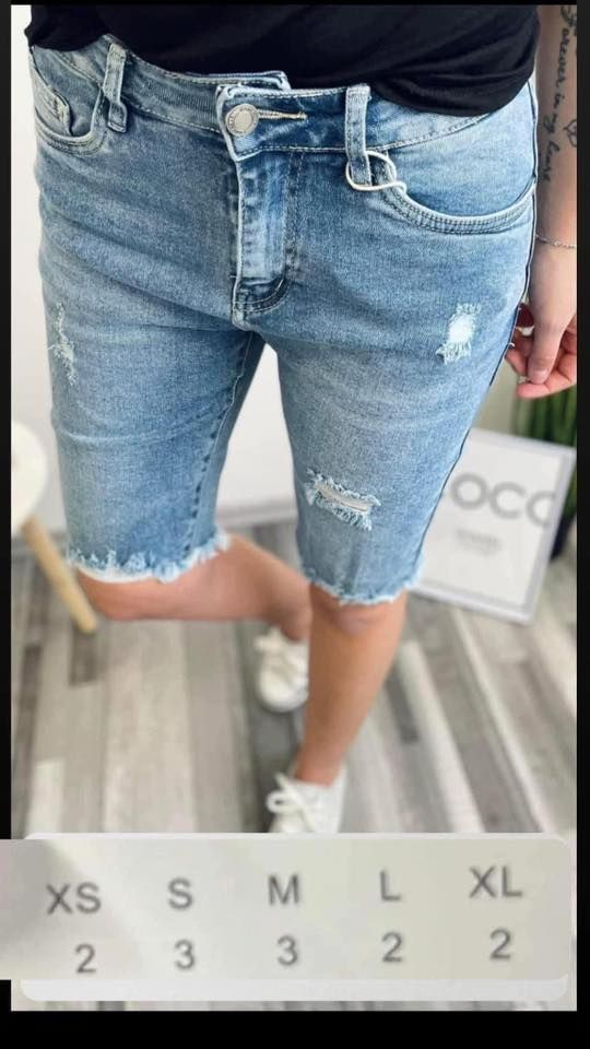Džínové kraťasy(XS-XL)-(250KCX12KS)