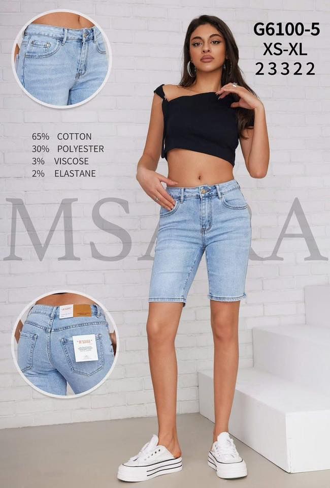 Džínové kraťasy(XS-XL)-(260KCX12KS)