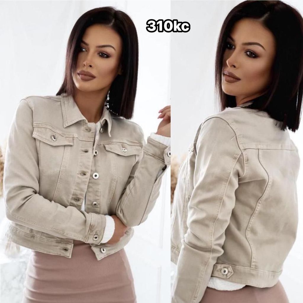 Džinová bunda bežová M-3XL ( 320x5ks)