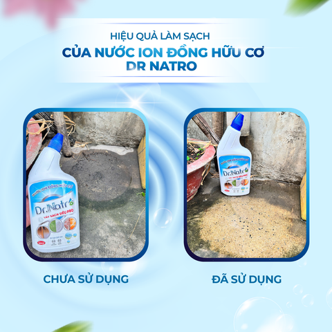 Nước Ion Đồng Hữu Cơ DR.NATRO 1000ml + Tặng 1 miếng chà nhám