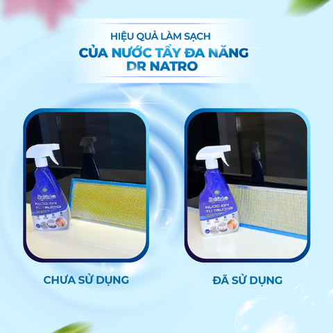 [COMBO MUA 1 Được 4] 1 Siêu Tẩy Đa Năng DR.NATRO 500ml + 1 Gói Dưỡng Hoa + 1 miếng chà nhám+1 miếng cước tím