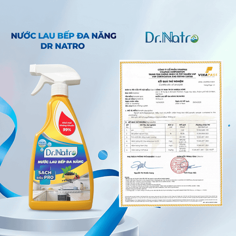 Nước Lau Bếp Đa Năng DR.NATRO 500ml Lau Sạch Dầu Mỡ