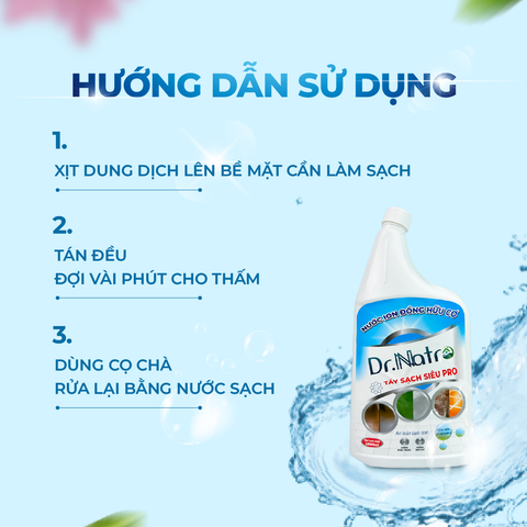 Nước Ion Đồng Hữu Cơ DR.NATRO 1000ml + Tặng 1 miếng chà nhám