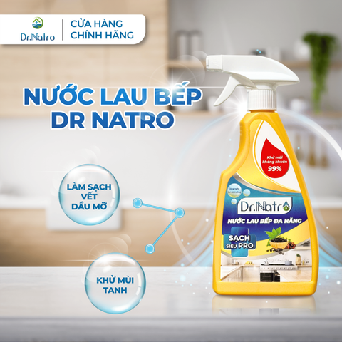 Nước Lau Bếp Đa Năng DR.NATRO 500ml Lau Sạch Dầu Mỡ