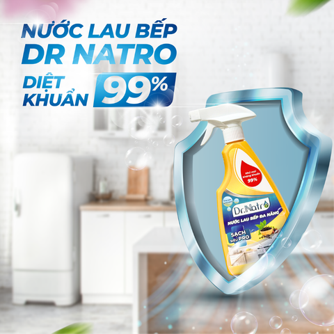 Nước Lau Bếp Đa Năng DR.NATRO 500ml Lau Sạch Dầu Mỡ