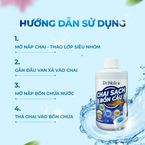 Chai sạch bồn cầu DR.NATRO 300ml Siêu Sạch Kháng Khuẩn
