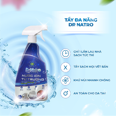 [COMBO MUA 1 Được 4] 1 Siêu Tẩy Đa Năng DR.NATRO 500ml + 1 Gói Dưỡng Hoa + 1 miếng chà nhám+1 miếng cước tím