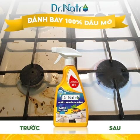 Nước Lau Bếp Đa Năng DR.NATRO 500ml Lau Sạch Dầu Mỡ