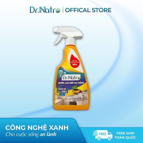 Nước Lau Bếp Đa Năng DR.NATRO 500ml Lau Sạch Dầu Mỡ