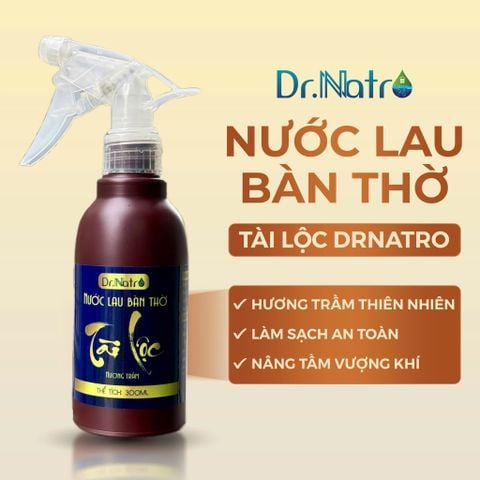 COMBO 2 Nước Lau Bàn Thờ DR.NATRO Hương Trầm Tự Nhiên 300ml