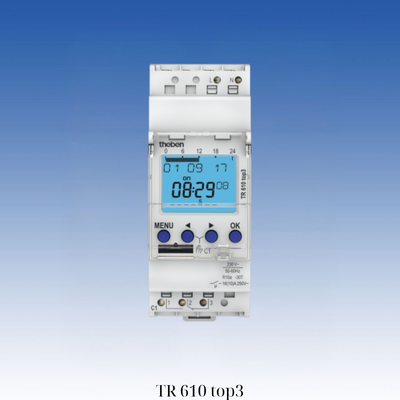 Theben TR 610 top3 là một công tắc kỹ thuật số 1 kênh do Theben (Đức)