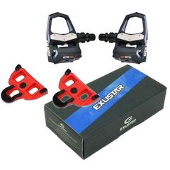 Bộ combo Pedal can xe đạp Exustar PR18PST hệ LOOK