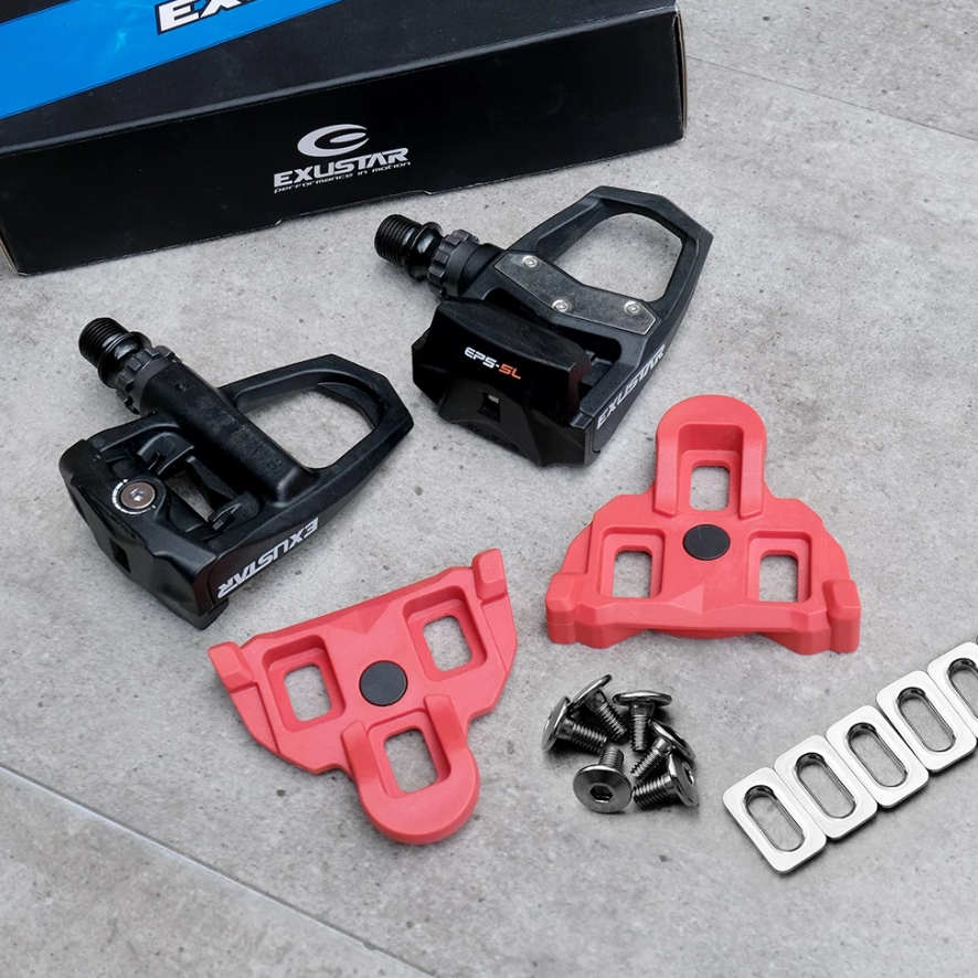 Bộ combo Pedal can xe đạp Exustar PR18PST hệ LOOK