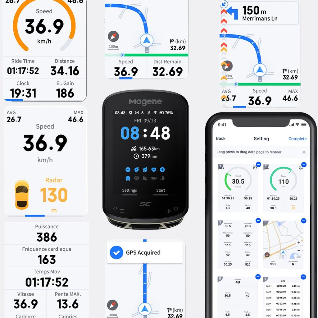MAGENE C506SE - Đồng hồ xe đạp thông minh GPS