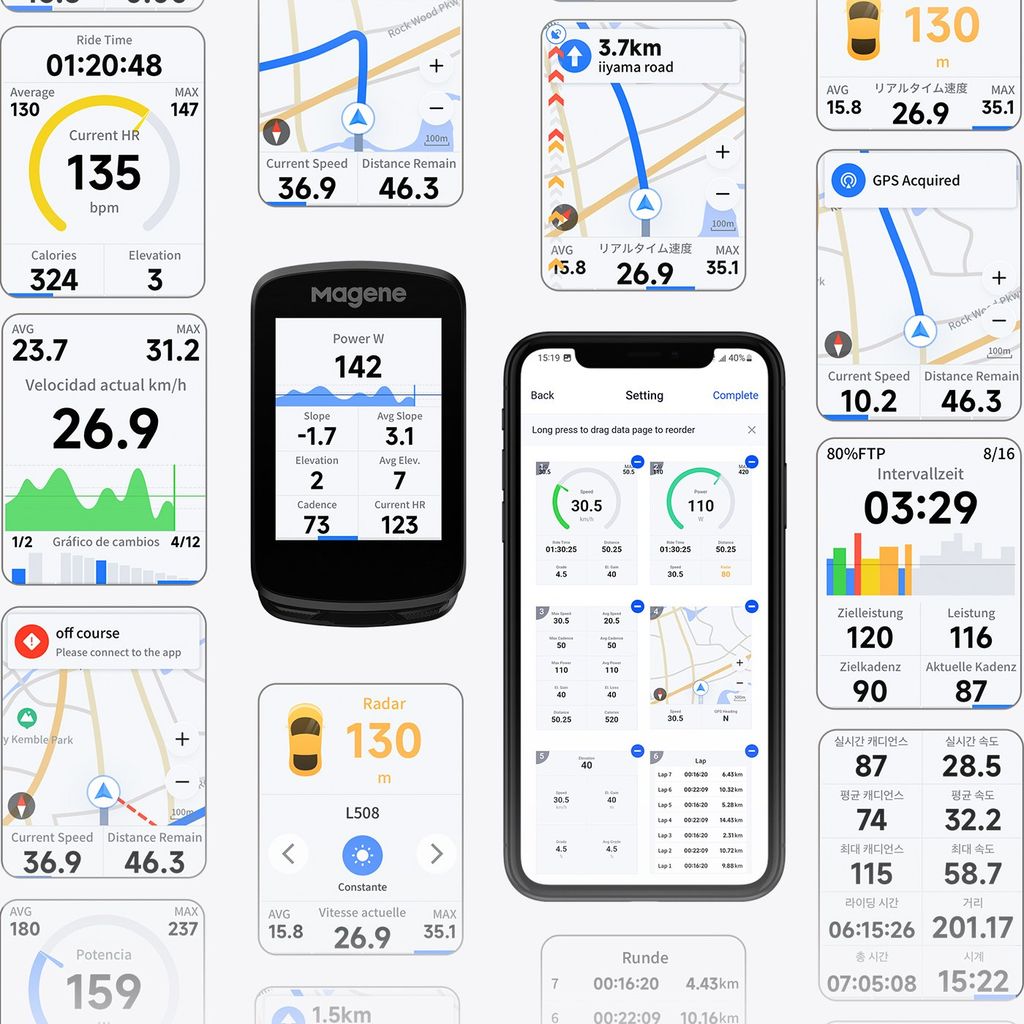 MAGENE C606 - Đồng hồ xe đạp thông minh GPS