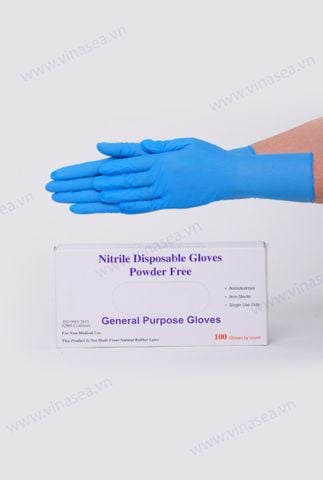 Găng tay nitrile Great Glove Malaysia xanh dương 30cm