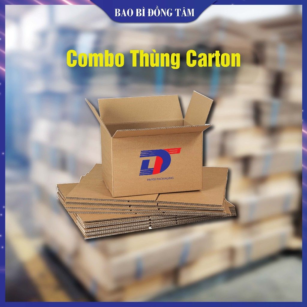  Combo 100 hộp carton size vừa -Hộp 3B-2N/1X 