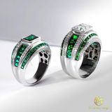  Nhẫn Nam RB0046 - Bạc Cao Cấp - Đá Thuỵ Sĩ Cao Cấp 