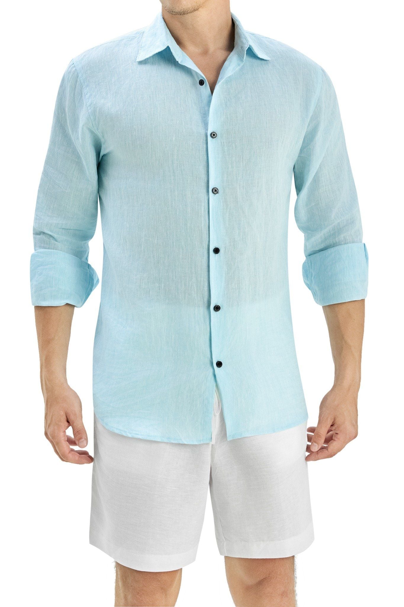  Men's linen shirt long sleeves 