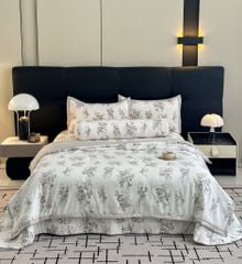 Bộ Chăn Ga Gối Trần Bông Hàn Quốc KOREA LYOCEL SWEET - King size + Queen size đều có thể sử dụng