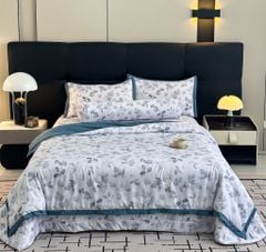 Bộ Chăn Ga Gối Trần Bông Hàn Quốc KOREA LYOCEL SWEET - King size + Queen size đều có thể sử dụng